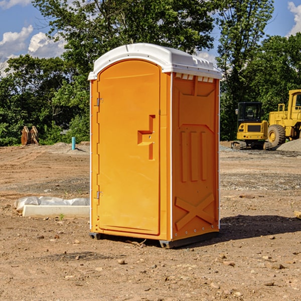 how often are the porta potties cleaned and serviced during a rental period in Young Place New Mexico